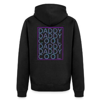 Daddy cool - Unisex Premium Organic Zip Hoodie - black - Back - Nico (187cm)