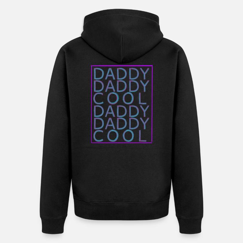 Daddy cool - Unisex Premium Bio Zip Hoodie - Schwarz