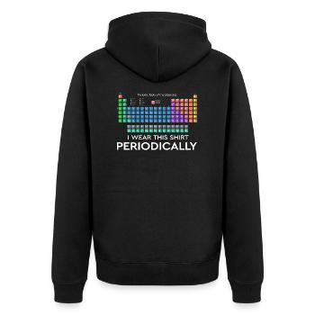 I Wear this Shirt Periodically Periodensystem - Unisex Premium Bio Zip Hoodie - Schwarz - Hinten - Nico (187cm)