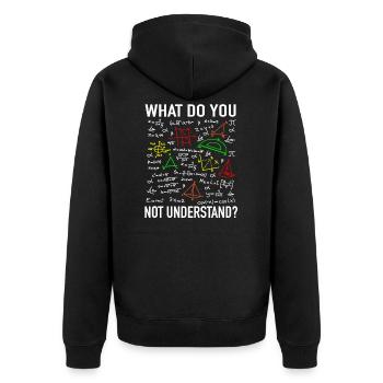 Enseignement des mathématiques professeur de mathématiques physicien étudiant professeur - Veste à capuche bio Premium Unisexe - noir - Dos - Nico (187cm)