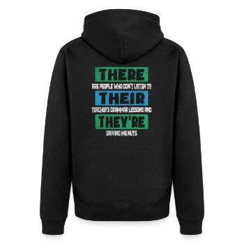 Enseignant enseignant allemand allemand professeur cadeau - Veste à capuche bio Premium Unisexe - noir - Dos - Nico (187cm)