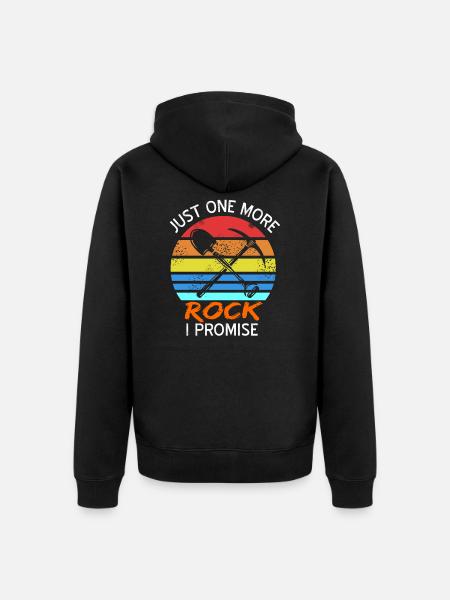Just one last stone - archeology - Unisex Premium Organic Zip Hoodie - black