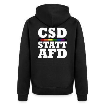 Csd au lieu d’afd - Veste à capuche bio Premium Unisexe - noir - Dos - Nico (187cm)