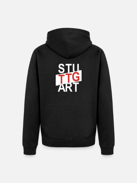 Stuttgart Stuttgart - Unisex Premium Organic Zip Hoodie - black