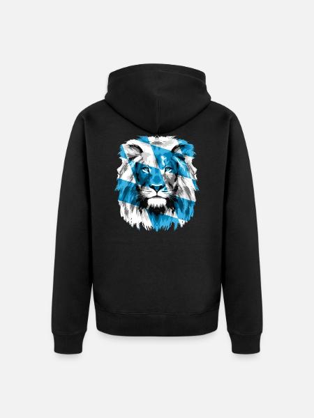 Bayern Löwe - Unisex Premium Bio Zip Hoodie - Schwarz