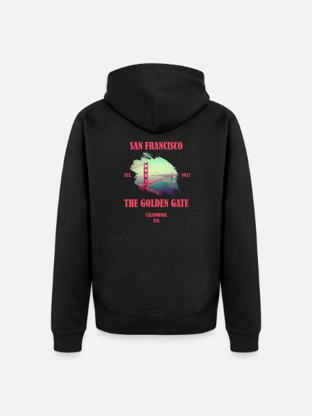 San Francisco California USA - Unisex Premium Organic Zip Hoodie - black