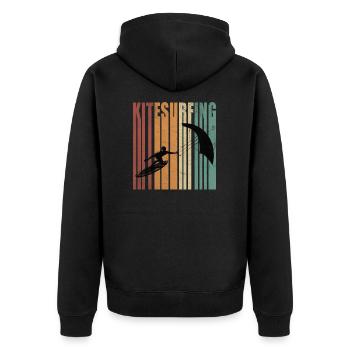 Kitesurf Kitesurfer Kitesurf Wind Surf - Veste à capuche bio Premium Unisexe - noir - Dos - Nico (187cm)