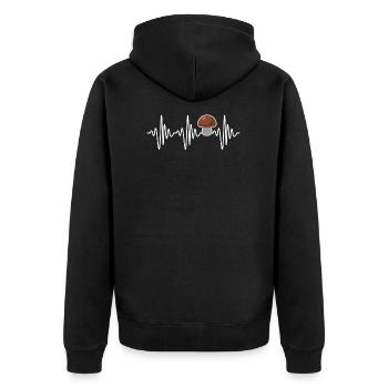 Champignons cueilleur de champignons battement de coeur champignon ami coeur - Veste à capuche bio Premium Unisexe - noir - Dos - Nico (187cm)