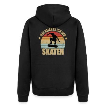 Assez pour moi je vais faire du skate skateboard - Veste à capuche bio Premium Unisexe - noir - Dos - Nico (187cm)