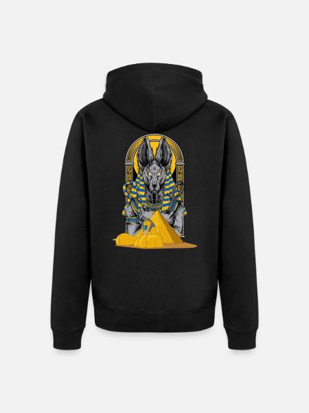 Egypt - Unisex Premium Organic Zip Hoodie - black