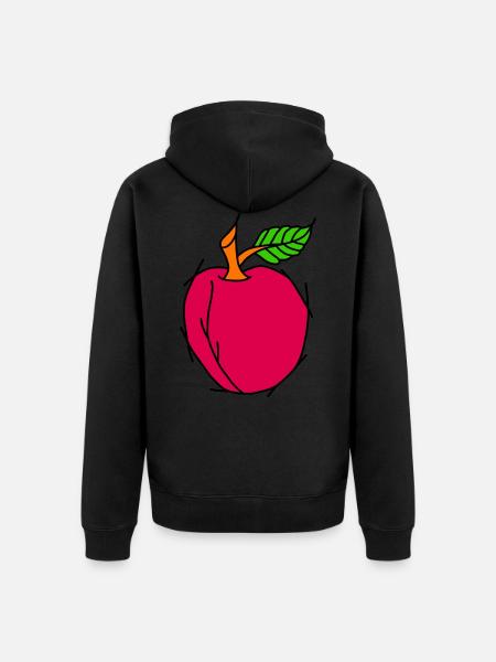Plum Fruit Fruit - Unisex Premium Organic Zip Hoodie - black