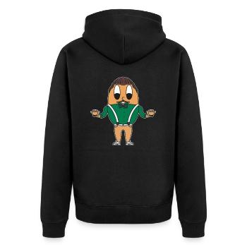 Oeuf italien - Veste à capuche bio Premium Unisexe - noir - Dos - Nico (187cm)