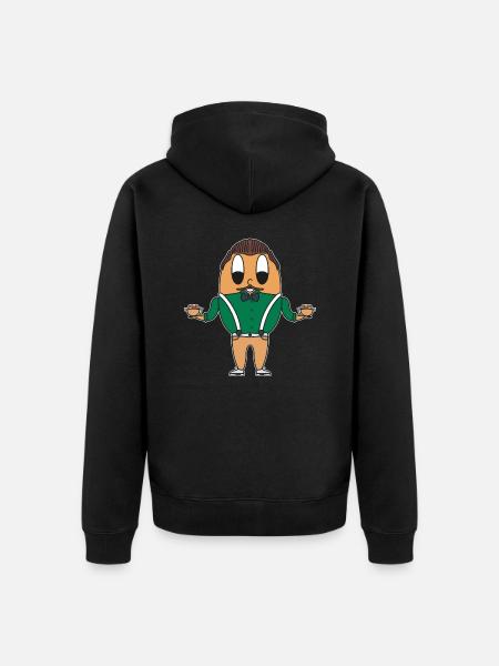 Italian egg - Unisex Premium Organic Zip Hoodie - black
