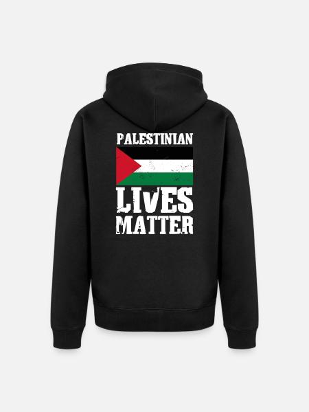 Palestinian Lives Matter - Unisex Premium Organic Zip Hoodie - black