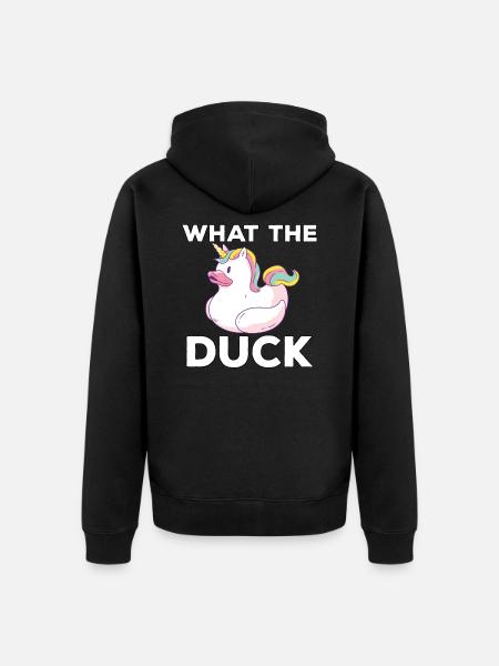 I like ducks What the Duck Yellow ducks - Unisex Premium Organic Zip Hoodie - black