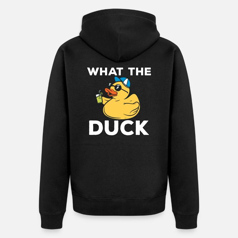J’aime les canards canards - Veste à capuche bio Premium Unisexe - noir