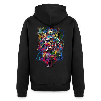 Résumé - Veste à capuche bio Premium Unisexe - noir - Dos - Nico (187cm)