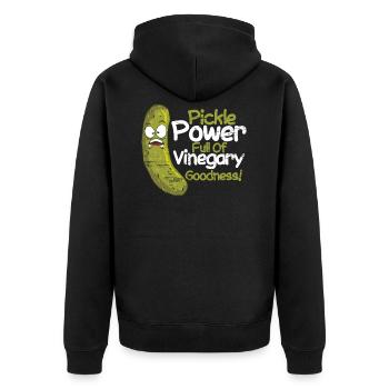 Cornichons Cornichons Cornichons cornichons Cornichons Pickle Power Vinegary Goodness - Veste à capuche bio Premium Unisexe - noir - Dos - Nico (187cm)