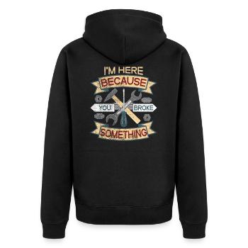 Mechanic Craftsman Repair Repair - Unisex Premium Organic Zip Hoodie - black - Back - Nico (187cm)