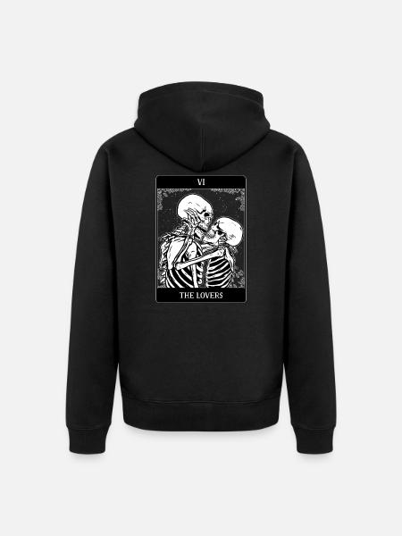 Okkult Tarotkarte Goth Grunge Gothic Punk Metal - Unisex Premium Bio Zip Hoodie - Schwarz