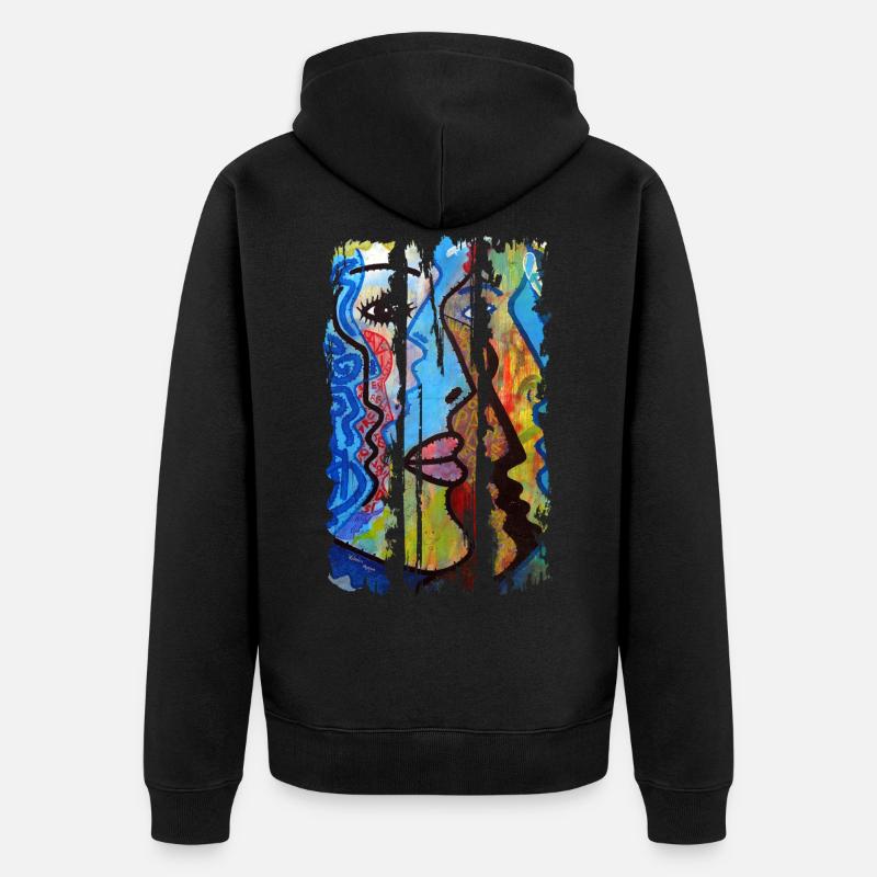 Graffiti - Veste à capuche bio Premium Unisexe - noir