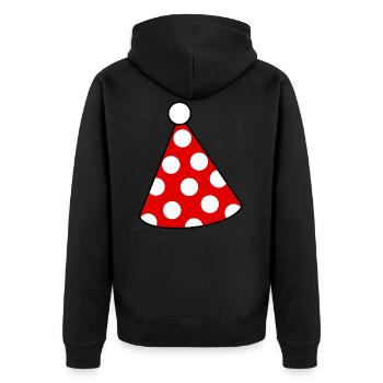 Birthday Party Hat Fun Celebration Party Hat Party Hat - Unisex Premium Organic Zip Hoodie - black - Back - Nico (187cm)