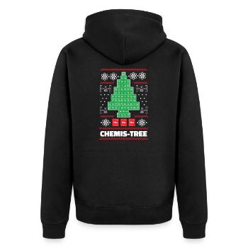 Funny Chemistry Christmas / Science Holiday - Unisex Premium Organic Zip Hoodie - black - Back - Nico (187cm)