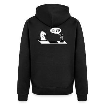 Och Nöö Lustiges Schach Spieler Schach - Unisex Premium Bio Zip Hoodie - Schwarz - Hinten - Nico (187cm)