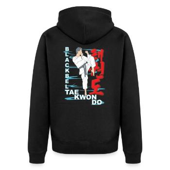 Schwarzgurt Taekwondo Koreanisch Sportler - Veste à capuche bio Premium Unisexe - noir - Dos - Nico (187cm)