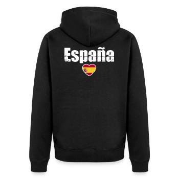 Espana Espagne Espagne Vintage Drapeau Espagnol - Veste à capuche bio Premium Unisexe - noir - Dos - Nico (187cm)