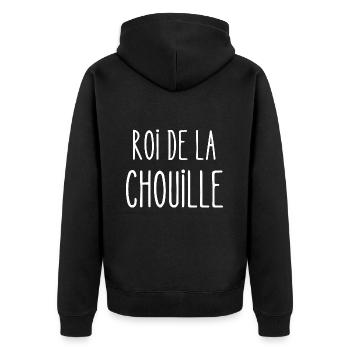 roi de la chouille - Veste à capuche bio Premium Unisexe - noir - Dos - Nico (187cm)
