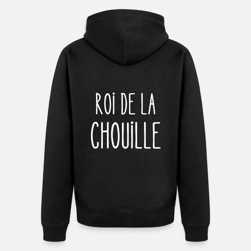 roi de la chouille - Veste à capuche bio Premium Unisexe - noir