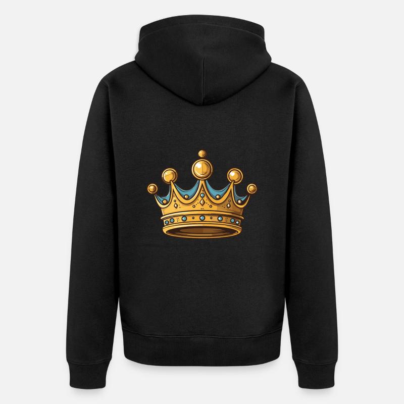 Symbole de la couronne - Veste à capuche bio Premium Unisexe - noir