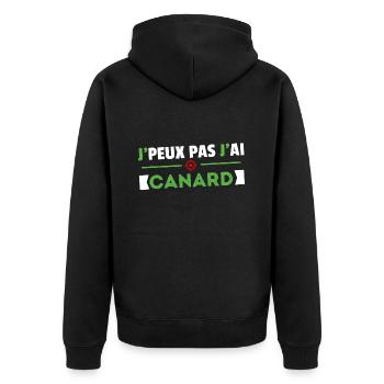 Je Peux Pas J'ai Canard Cadeau Chasse Chasseur - Veste à capuche bio Premium Unisexe - noir - Dos - Nico (187cm)