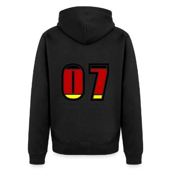 7 Numéro Allemagne Jersey - Veste à capuche bio Premium Unisexe - noir - Dos - Nico (187cm)