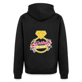 Heiraten Heirat Assistent - Unisex Premium Bio Zip Hoodie - Schwarz - Hinten - Nico (187cm)