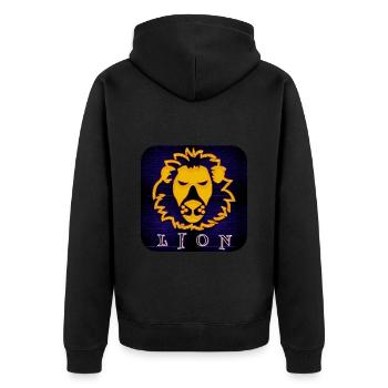 LION (Lion) - Veste à capuche bio Premium Unisexe - noir - Dos - Nico (187cm)