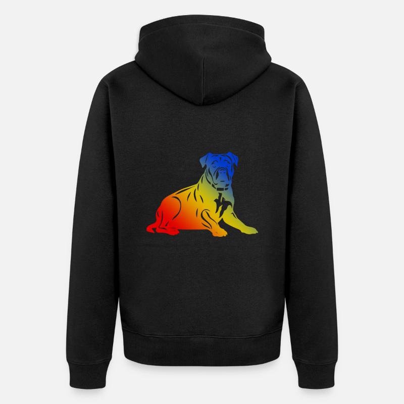 Chien Pit Terrier - Veste à capuche bio Premium Unisexe - noir