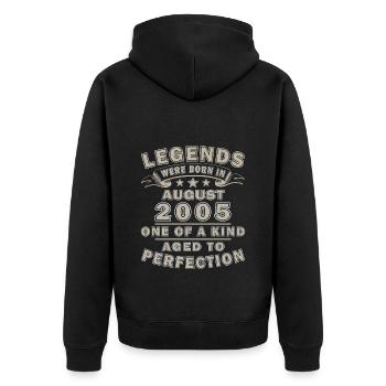 20th Anniversary - Original - August 2005 - Unisex Premium Organic Zip Hoodie - black - Back - Nico (187cm)