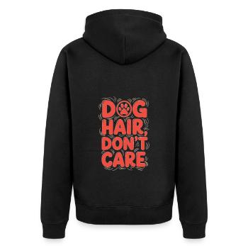 Citation amusante de poil de chien - Veste à capuche bio Premium Unisexe - noir - Dos - Nico (187cm)