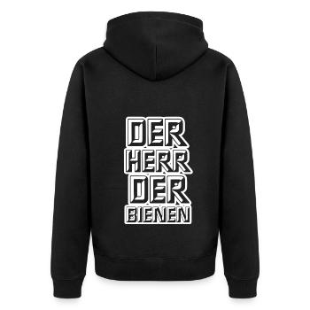 Lustige Imker Geschenke Hobbyimker Imkerei Biene - Unisex Premium Bio Zip Hoodie - Schwarz - Hinten - Nico (187cm)