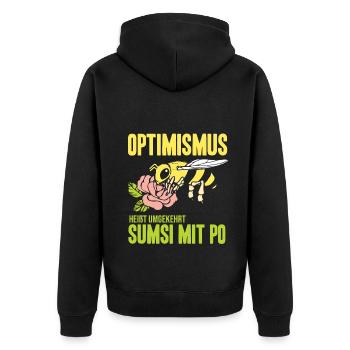 Biene Imker Geschenk Honig Honig Dealer Hobby - Unisex Premium Bio Zip Hoodie - Schwarz - Hinten - Nico (187cm)