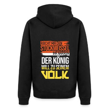 Hobbyimker Imker Bienen Flüsterer Imkern Honig - Unisex Premium Bio Zip Hoodie - Schwarz - Hinten - Nico (187cm)