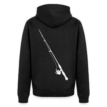 Angel Drawing - Unisex Premium Organic Zip Hoodie - black - Back - Nico (187cm)