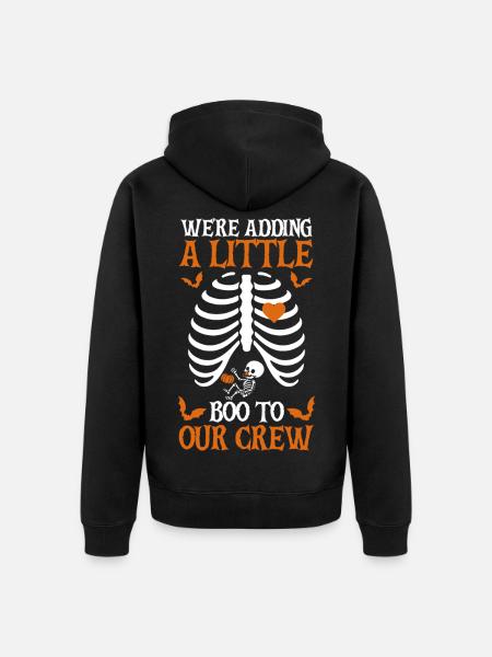 Funny Halloween Pumpkin Pregnancy - Unisex Premium Bio Zip Hoodie - Schwarz
