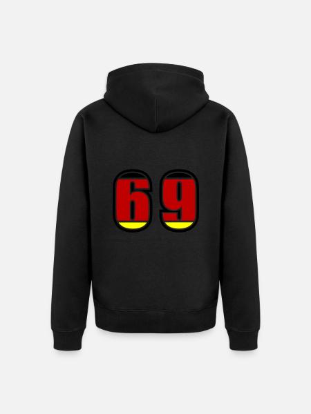 69 Number Germany Jersey - Unisex Premium Organic Zip Hoodie - black
