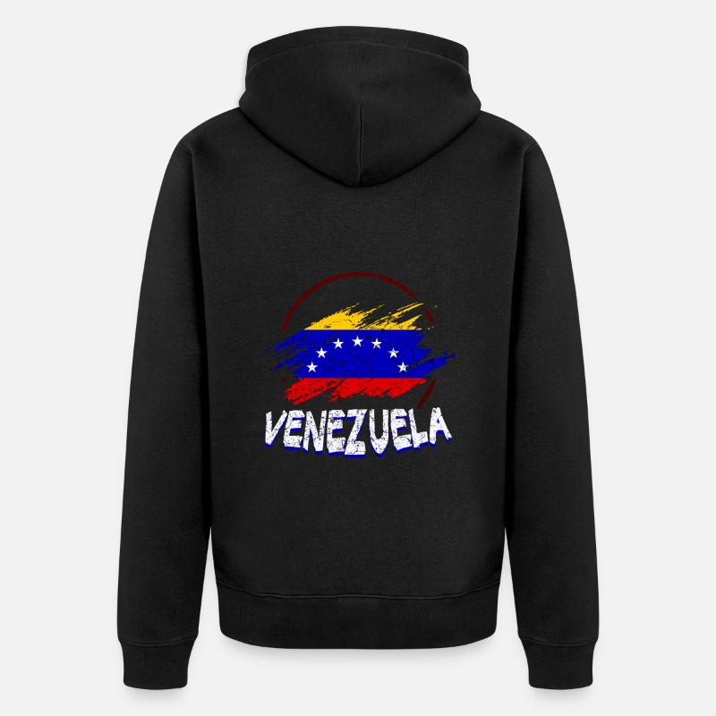 Drapeau du Venezuela - Veste à capuche bio Premium Unisexe - noir