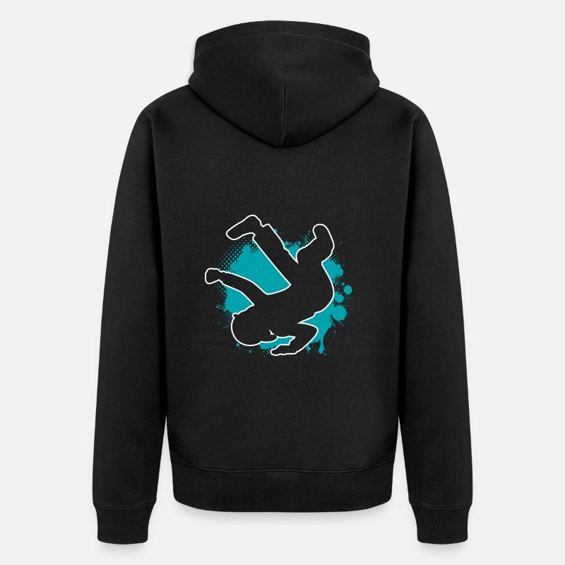 Breakdancer Breakdancer Garçon - Veste à capuche bio Premium Unisexe - noir