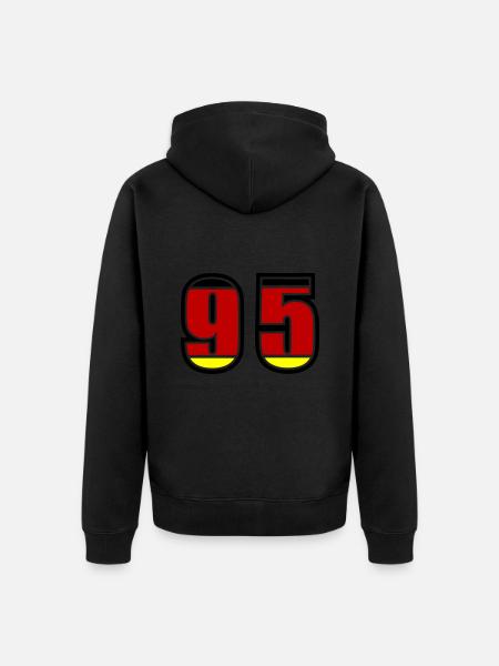 95 Number Germany Jersey - Unisex Premium Organic Zip Hoodie - black