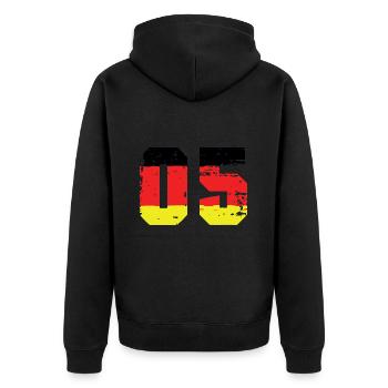 5 Number Germany Jersey - Unisex Premium Organic Zip Hoodie - black - Back - Nico (187cm)